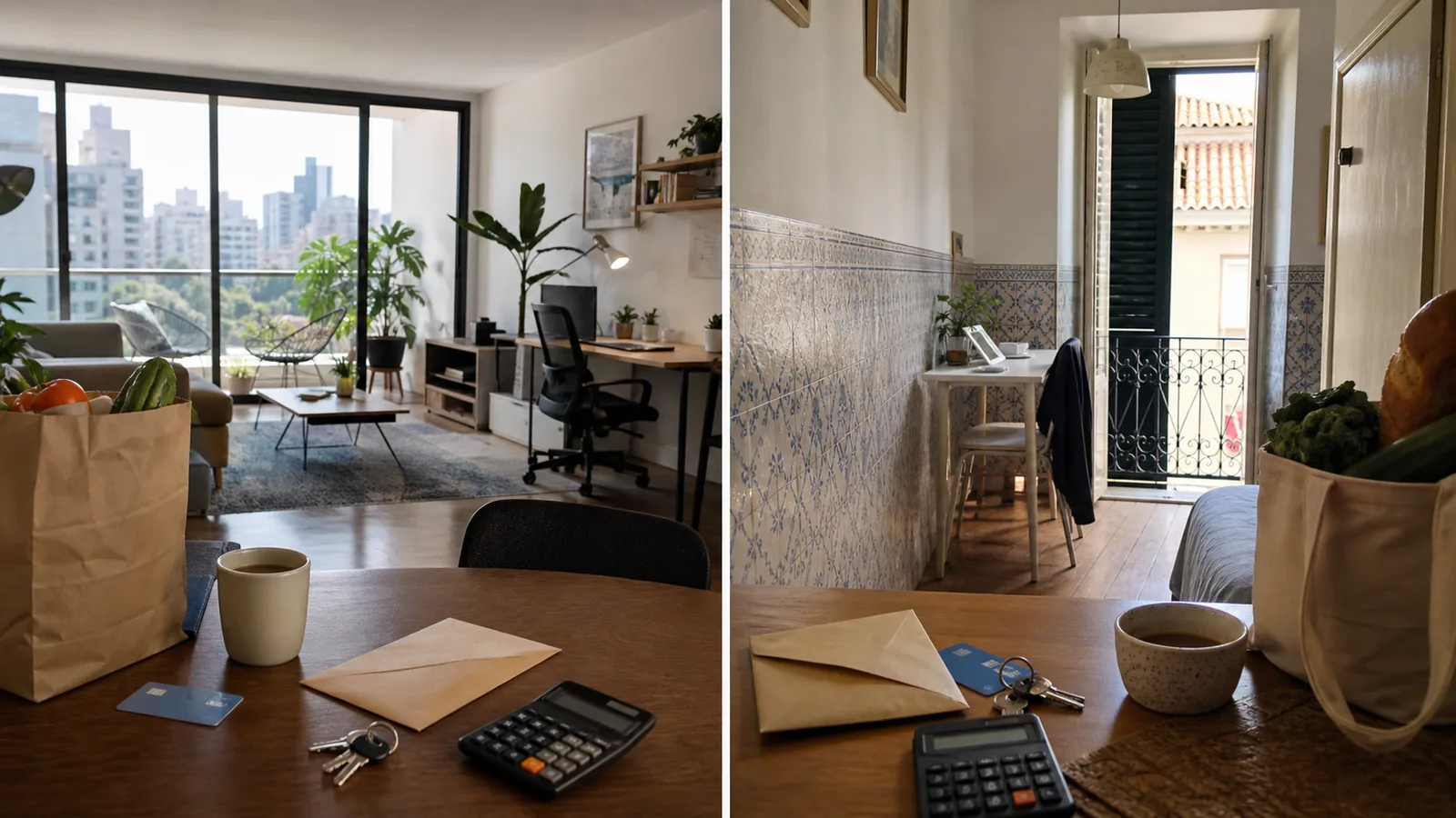 Furnished apartment cost comparison for remote workers choosing between Mexico City and Lisbon monthly stays.