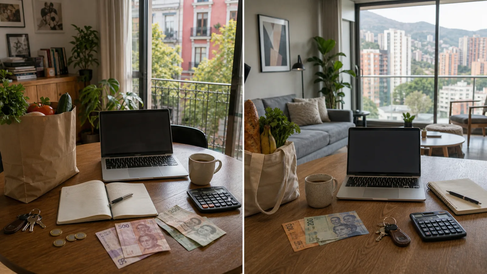 Monthly rent and cost comparison for digital nomads choosing between Mexico City and Medellín.