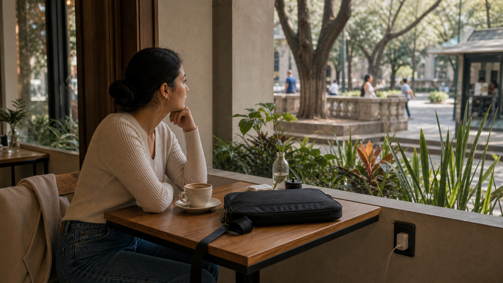 Quiet Condesa cafe used as an occasional backup workspace rather than an all-day coworking replacement