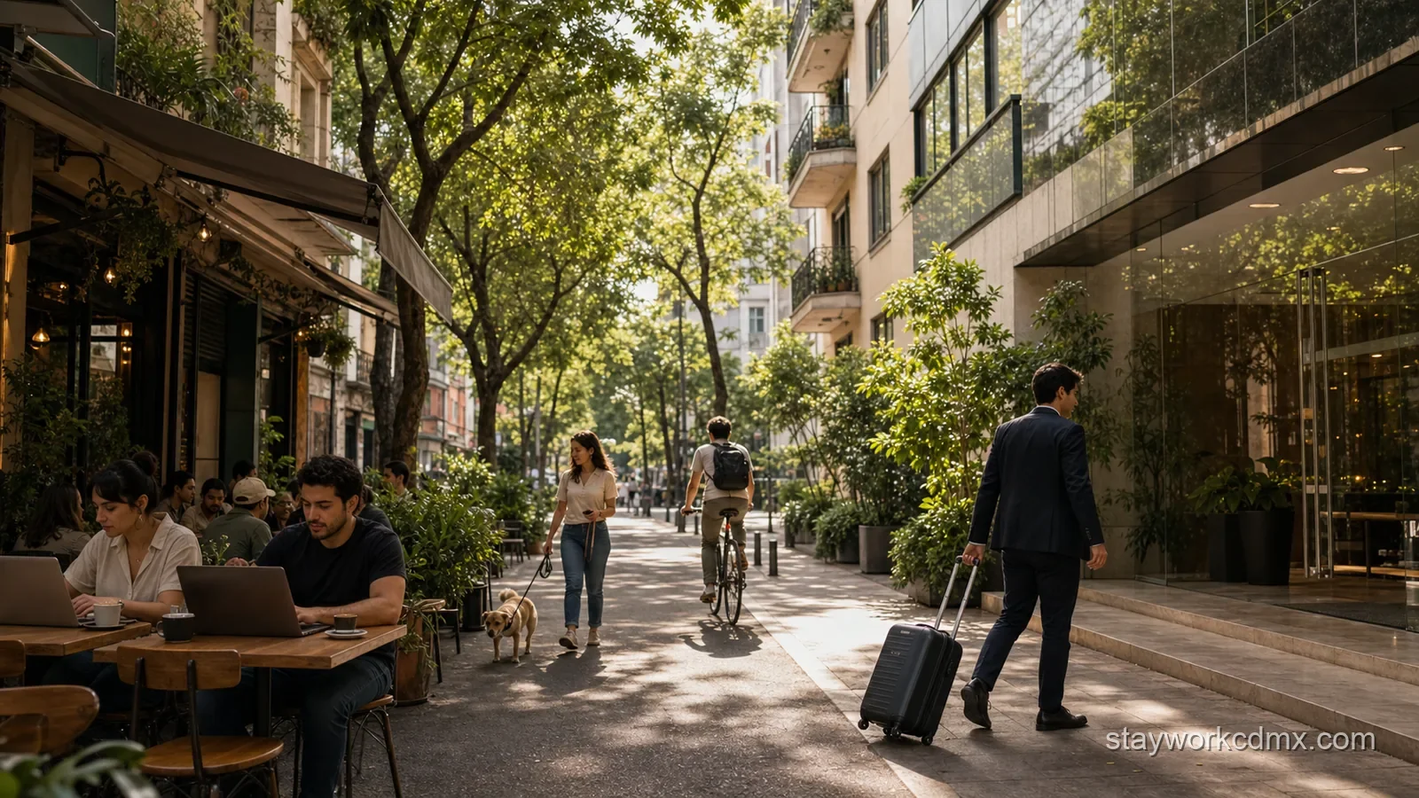 Comparación visual de calles de Condesa, Roma Norte y Polanco para elegir zona donde vivir en Ciudad de México