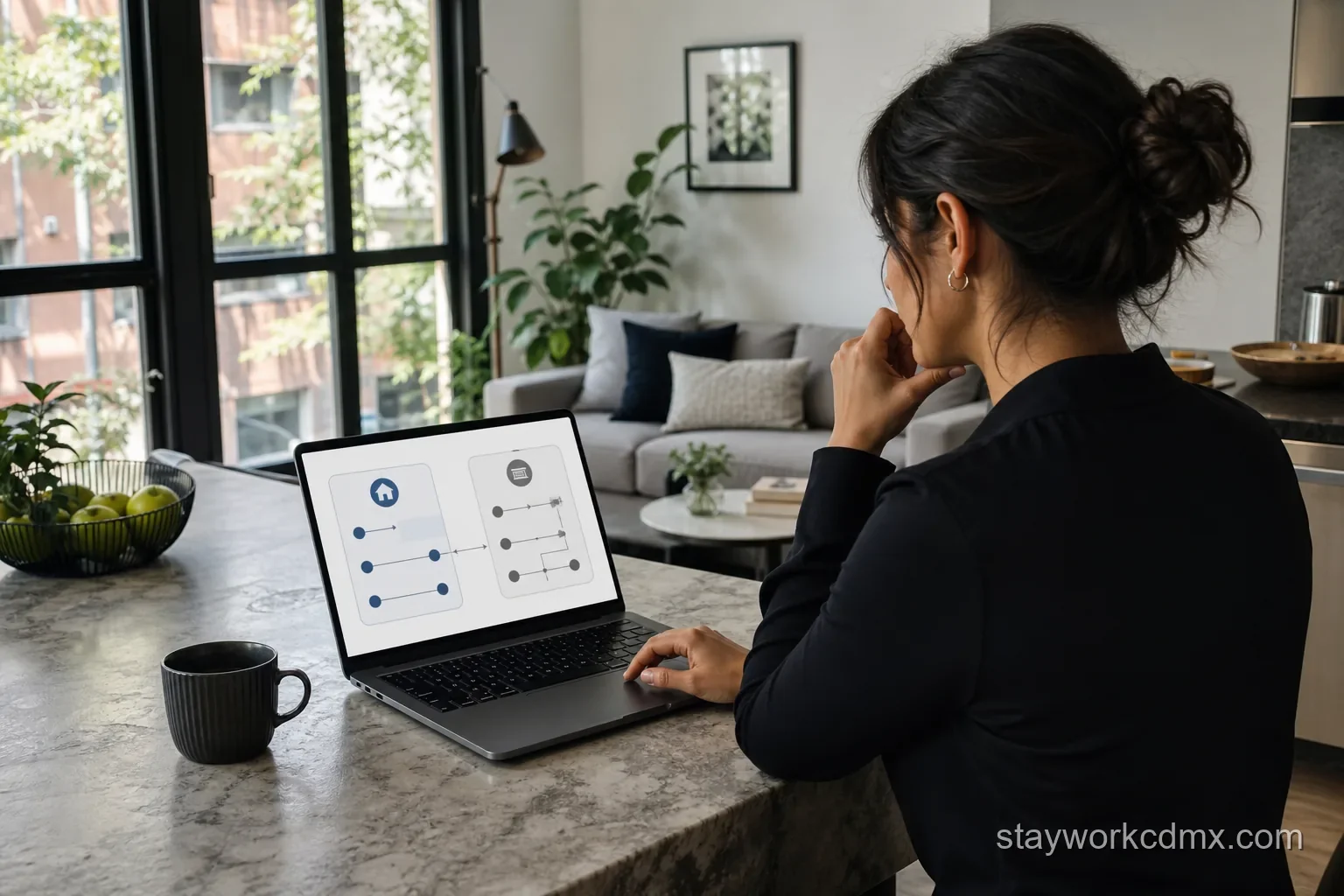 A corporate travel coordinator compares direct and platform booking paths for a furnished Mexico City apartment.