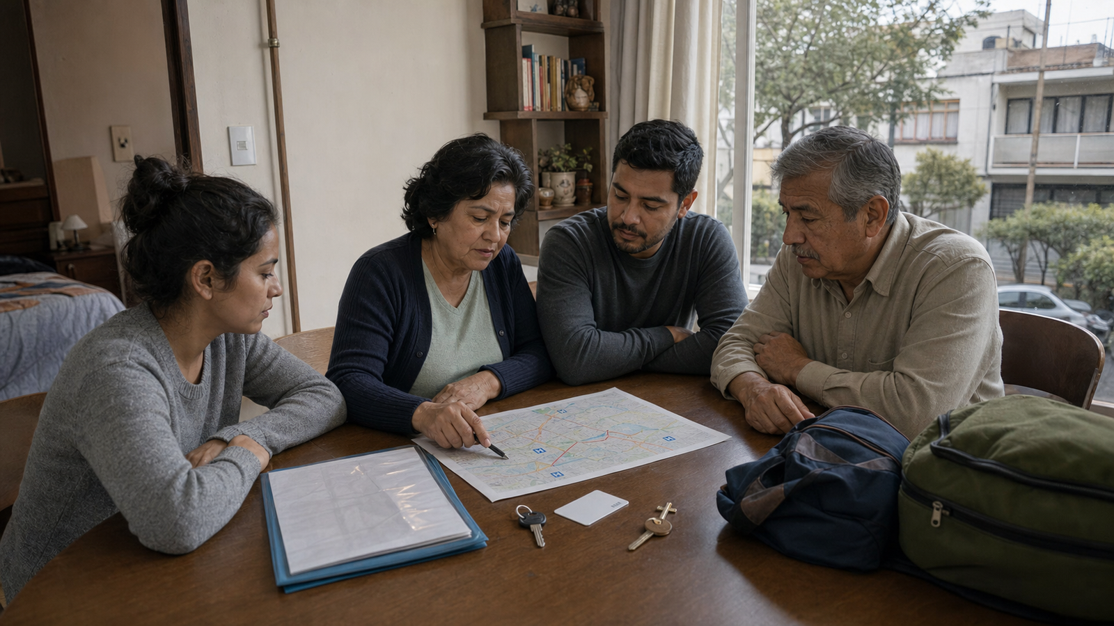 Family compares long-stay housing options in Narvarte while supporting a patient near Mexico City hospitals.