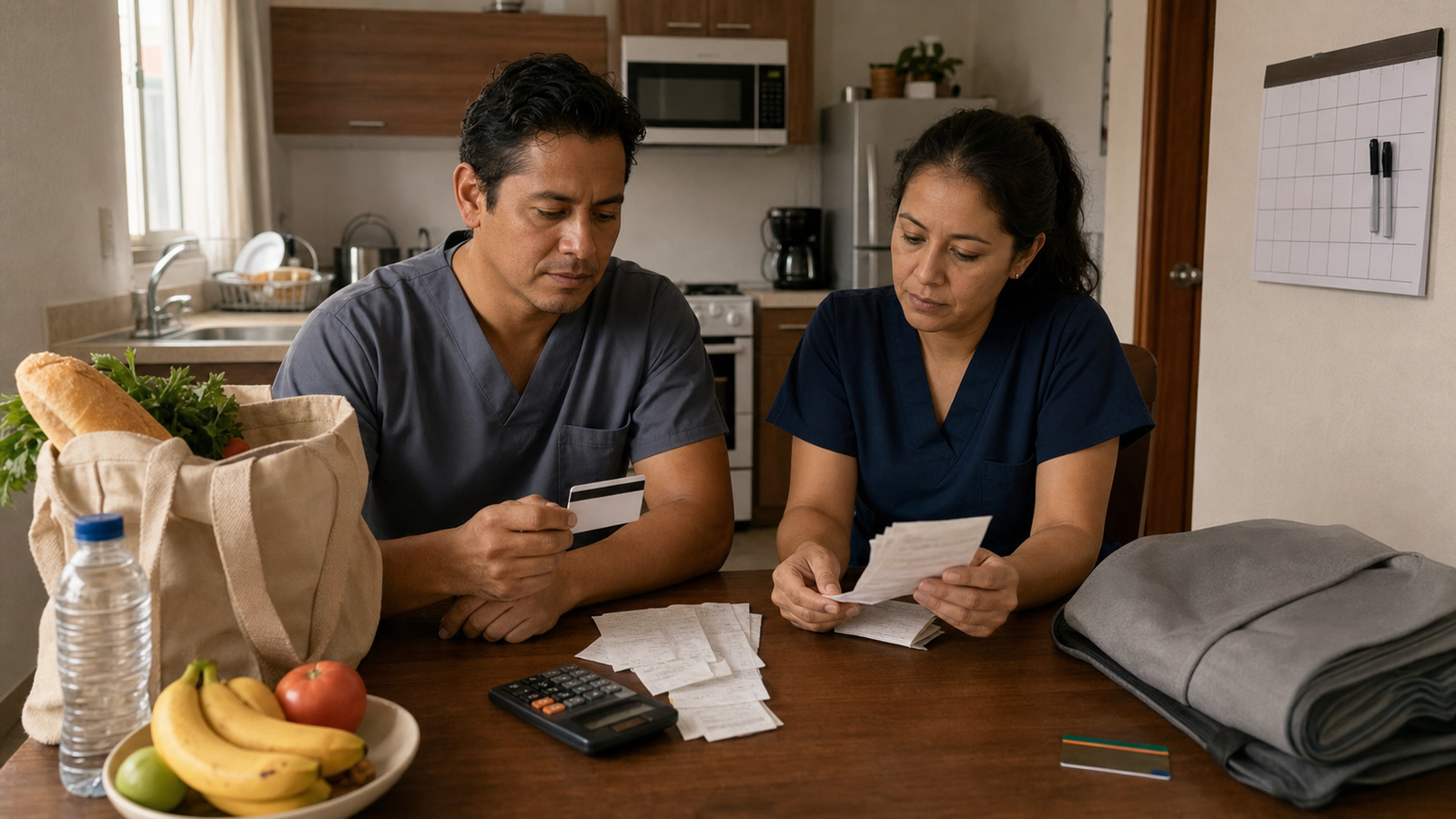 Family compares monthly housing costs, groceries, laundry, receipts, and booking terms for a patient-family stay in Mexico City.