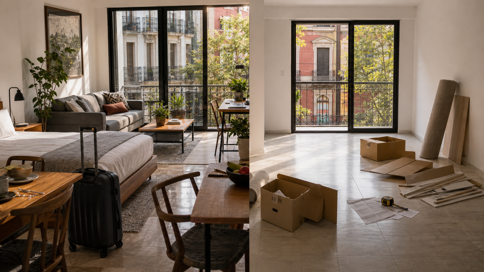 Furnished and unfurnished Mexico City apartment setup comparing move-in convenience, furniture costs, deposits, and lease flexibility.