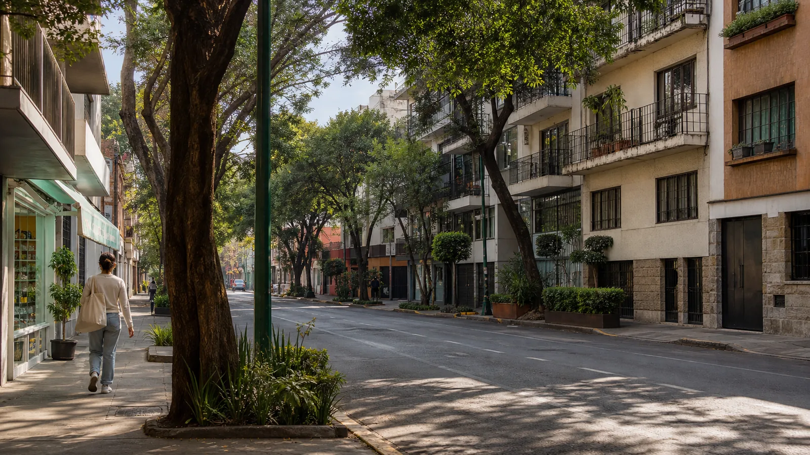 Narvarte residential street for a calmer hospital-adjacent monthly base