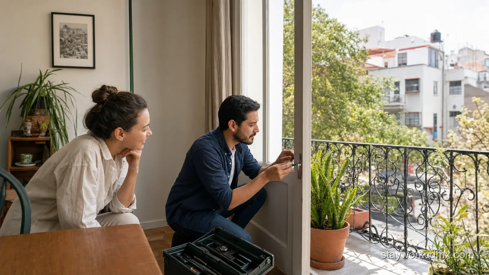 Local Mexico City vacation-rental host resolving a same-day apartment issue with a guest.