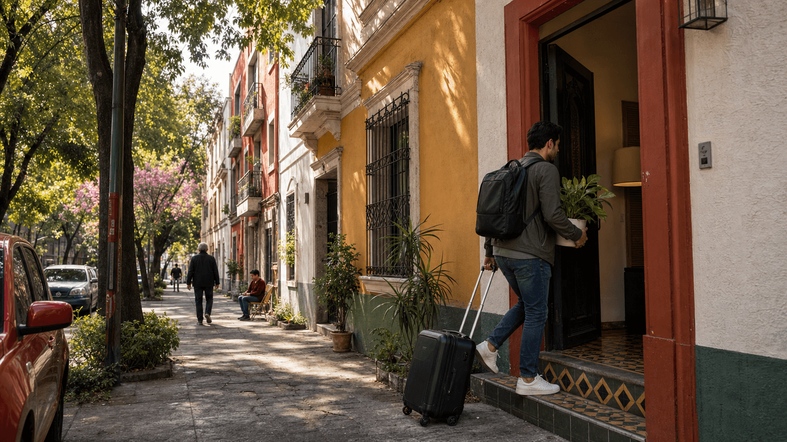 Trabajador remoto mudándose a una estancia más larga en barrios menos obvios de CDMX como Coyoacán, Escandón y Santa María la Ribera.