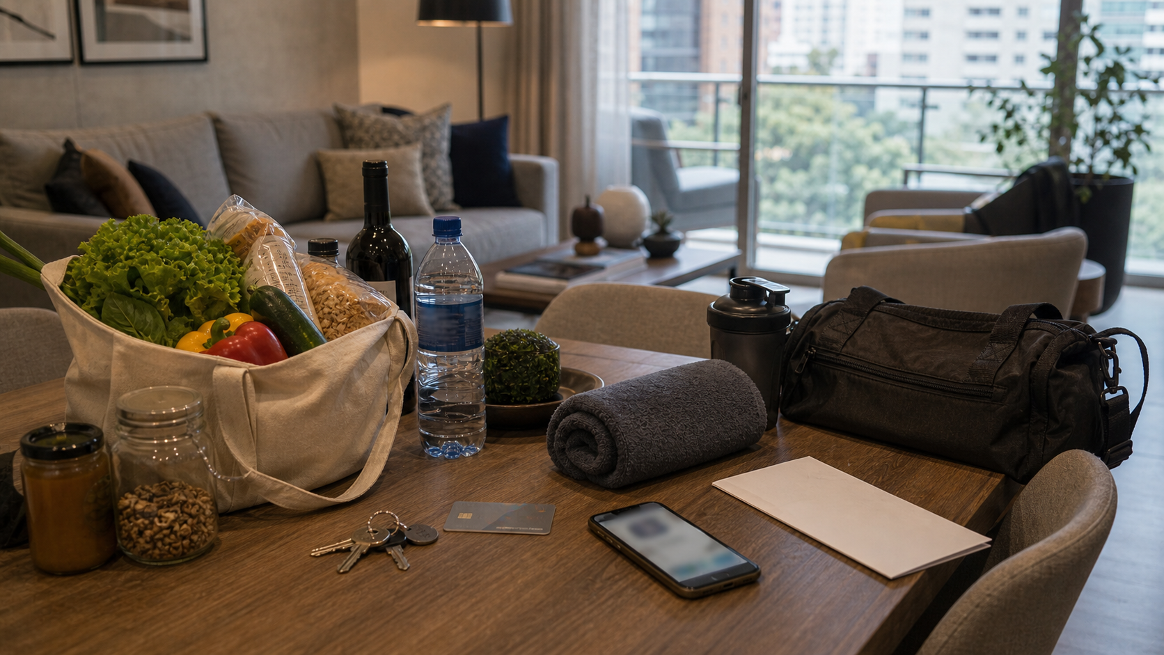 Polanco furnished apartment monthly budget details including groceries, keys, transit card, services, and utilities