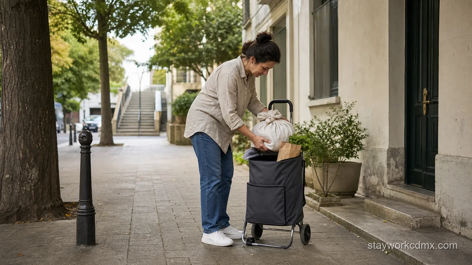 A Roma Sur long-stay guest groups laundry, market and pharmacy errands into one practical route near transit.